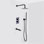 Metro 3-Way Thermostatic Trim Complete Shower Set - Wall Mount - 8" Brass