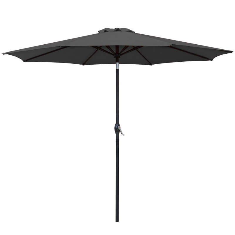 Parasol de marché 9 pi Juri, Noir
