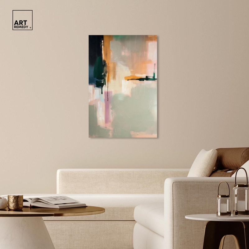 Lime et flamme, art pastel coloré par Art Remedy, Toile tendue, H 45 po x l 30 po