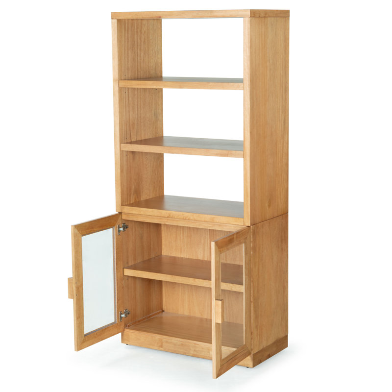 Dunwell Hendricks Grenier Glass Cabinet Bookcase, Natural