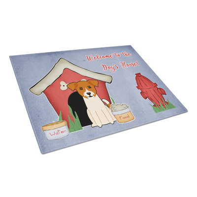 Caroline's Treasures Dog House Glass Jack Russell Terrier Cutting Board