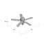 Ventilateur de plafond standard à 5 pales de 52 po avec chaînette et ensemble d'éclairage inclus Hartland-56432832