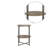 Tarenton Natural and Gunmetal Accent Table with Bottom Shelf