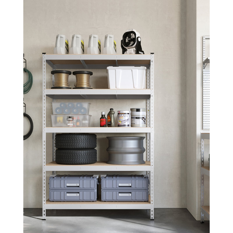 Étagère réglable, H 70,9 po x l 47,2 po x P 23,6 po, Argent argent