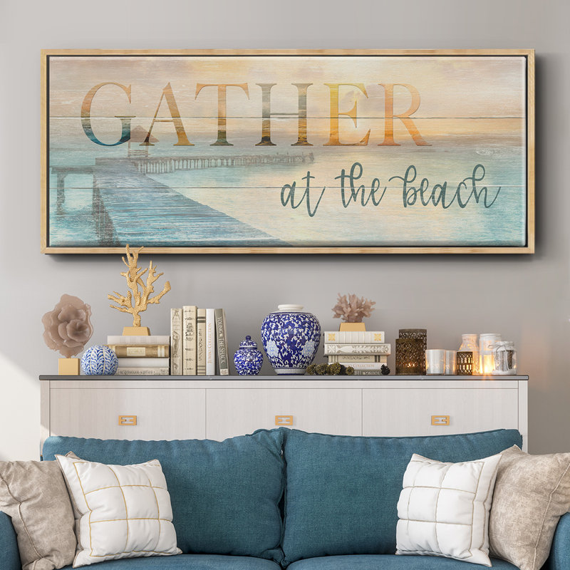 «Gather at», toile encadrée, H 8 po x l 20 po