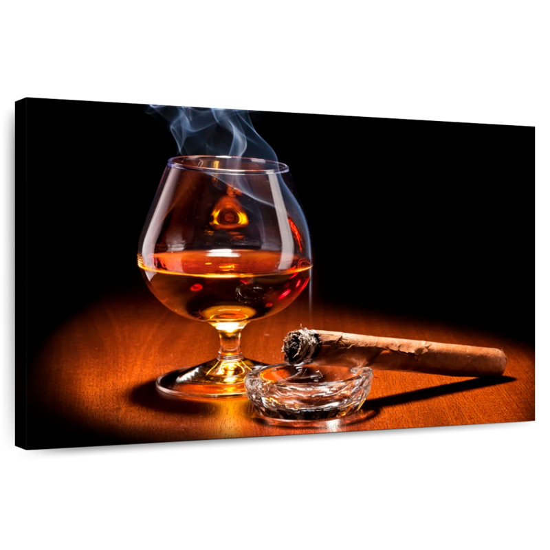 Boisson au cigare et au cognac Yarlin, H 32 po x l 48 po