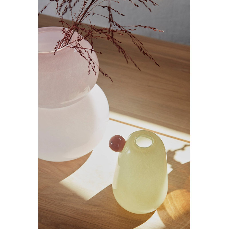 Lasi Glass Table Vase, 11.81" H x 10.04" W x 10.04" D, Rose