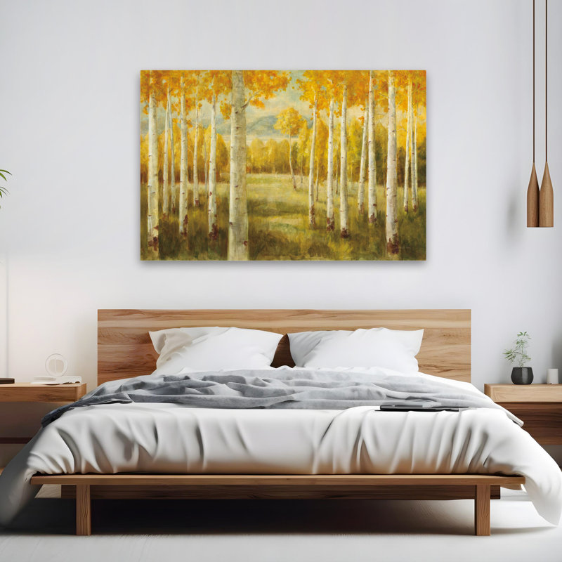 Art automnal et bouleau Aspen Birches, H 40 po x l 60 po