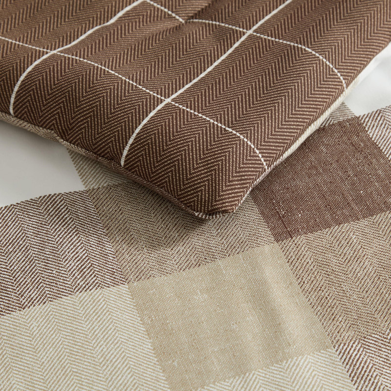 Nautica Peyton Plaid Beige Reversible Comforter Set, King