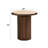 Kasha Travertine Top & Walnut End Table