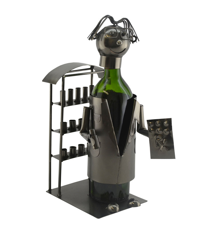 Tabletop Wine Bottle Rack in Silver