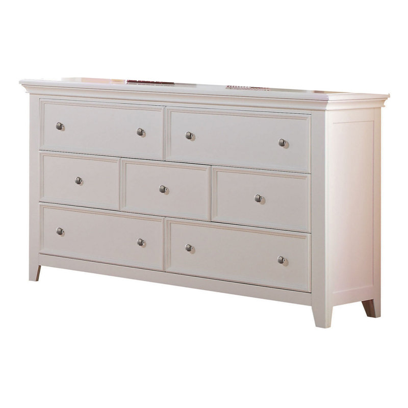 Commode 7 tiroirs Stickney, Blanc