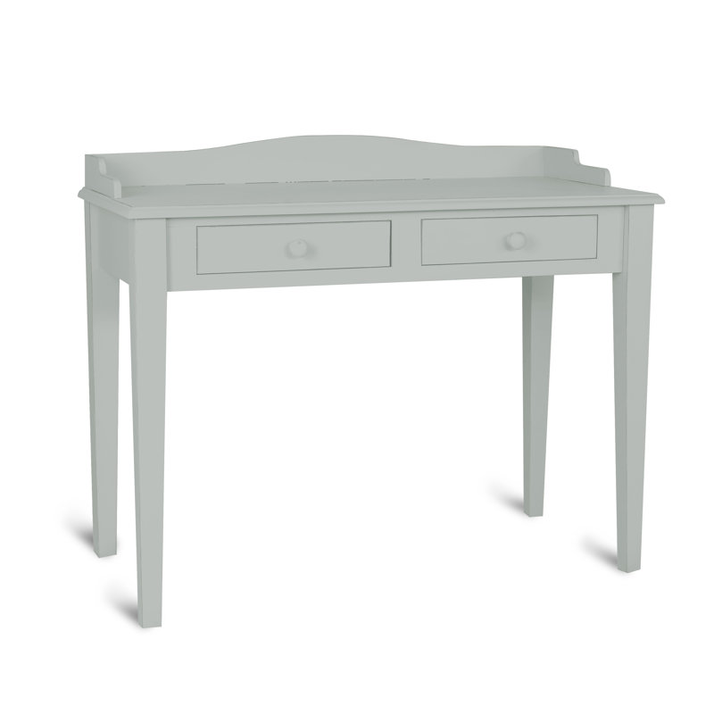Cheeks Solid Wood Solid Wood Writing Desk, French Grey