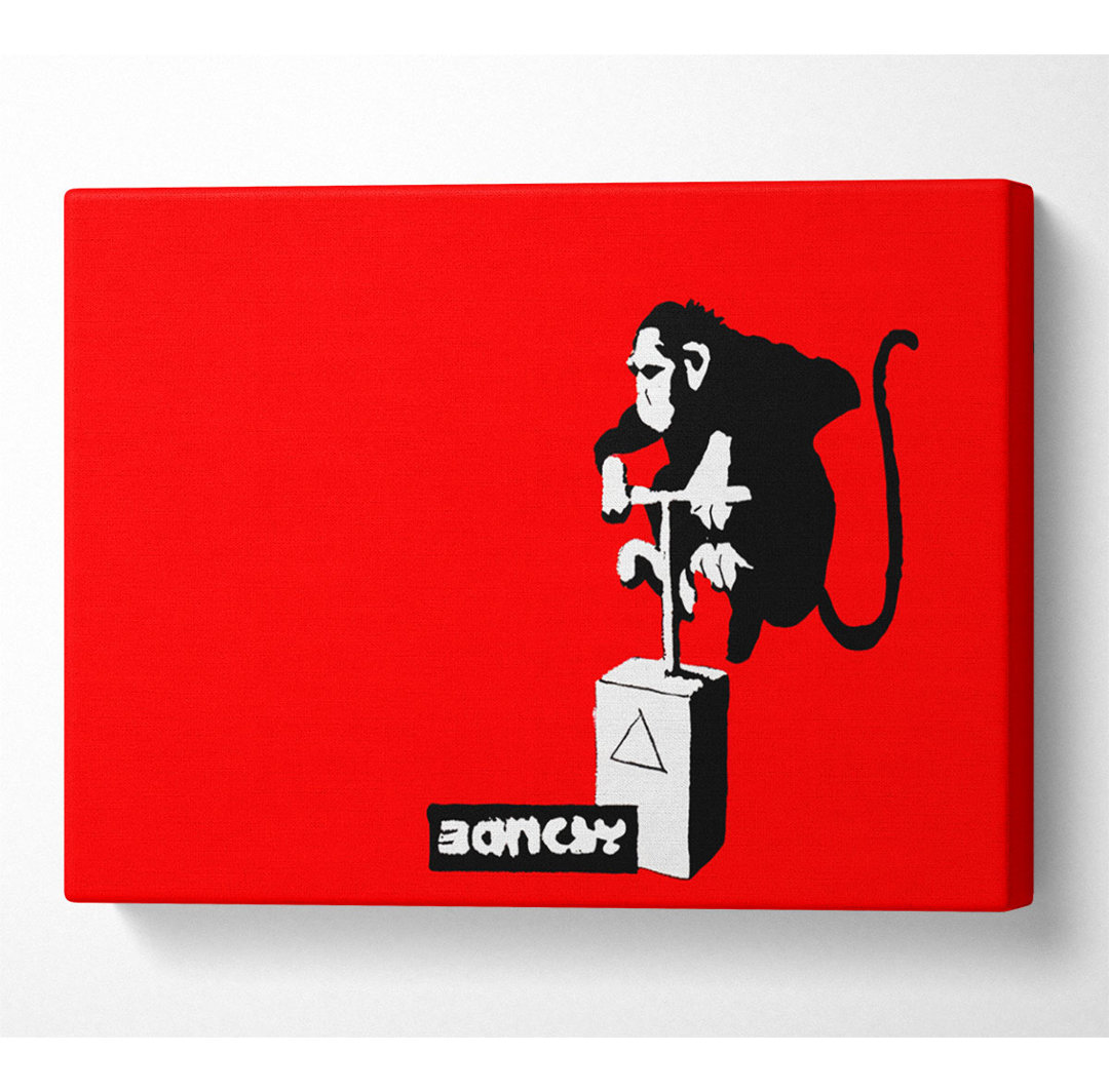 Monkey Detonator Red - Kunstdrucke auf Leinwand