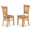 L'ensemble 5 pièces de table et chaises de cuisine comprend une table de salle à manger ovale avec rallonge papillon et 4 chaises en bois massif, chêne-1259976543-1259976536