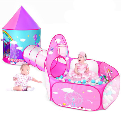 SISTICKER 51'' W x 121'' D Indoor / Outdoor Polyester Pop-Up Play Tent