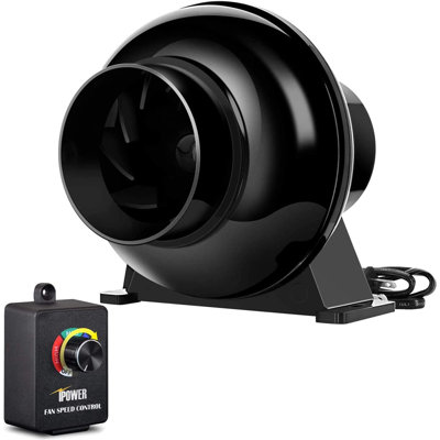 iPower 4 Inch 195 CFM Inline Fan Air Carbon Filter