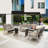 Bertolde 7 - Person Wicker Patio Dining Set with Rectangular Table , Cushions Included