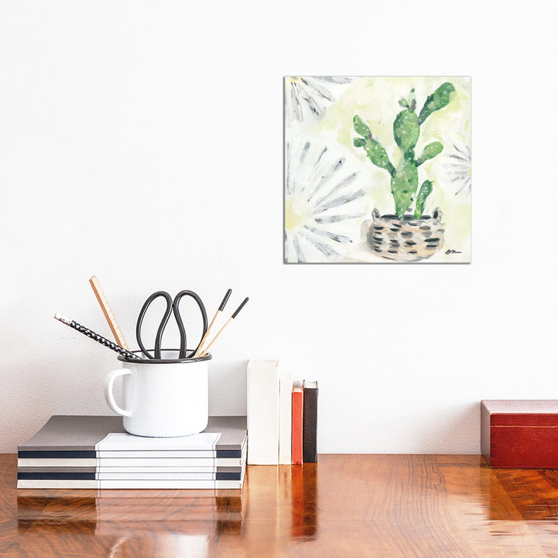 Bono Cactus by Jessica Mingo - Wrapped Canvas Painting, 30.48 cm H x 30.48 cm W