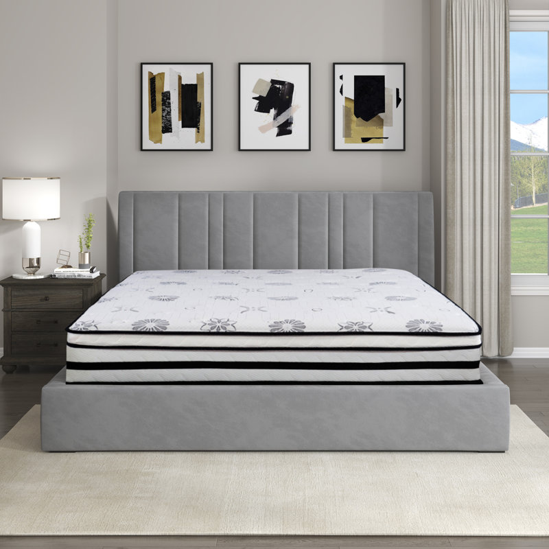 Galindo 12" Modern & Contemporary California King Hybrid Mattress with Adaptive Breathable Fabric, Pocket Coil System (924 count), Green Tea Infused Cover