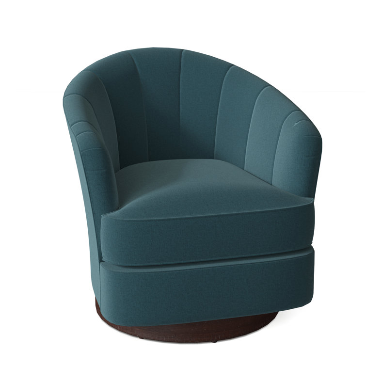 Tipsy Upholstered Swivel Barrel Chair