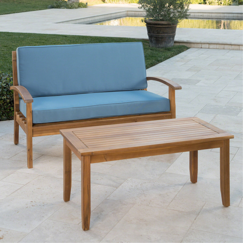 LOVE SEAT + COFFEE TABLE, Blue