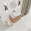 Meuble-lavabo mural 30 po avec lavabo d'art en céramique et 2 portes à fermeture en douceur, emballage KD, contreplaqué-801745964