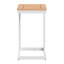 Table de bout en bois massif naturel et aluminium 26 po