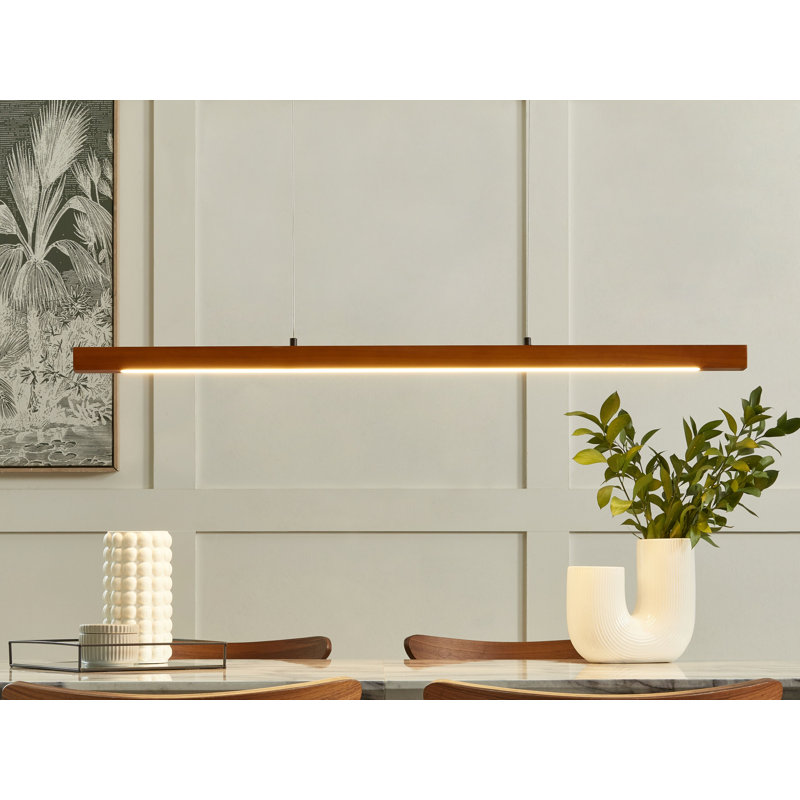 Brackely 1 - Light Dark Wood LED Single Pendant