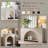 63" Arched Wood Console Table with Arched Base, 2-Tier Modern Entryway Table, Long Wood Sofa Table-372469402