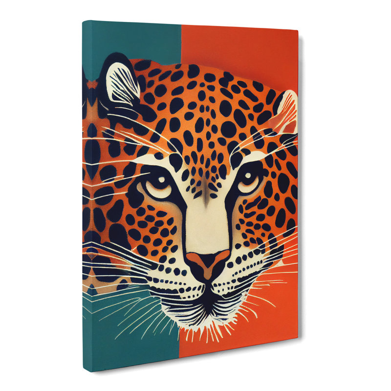 Leopard Ornament - Wrapped Canvas, 76cm H x 50cm W x 3cm D