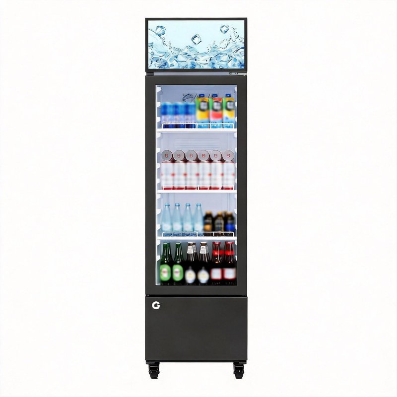 Réfrigérateur commercial à boissons sans givre, Noir