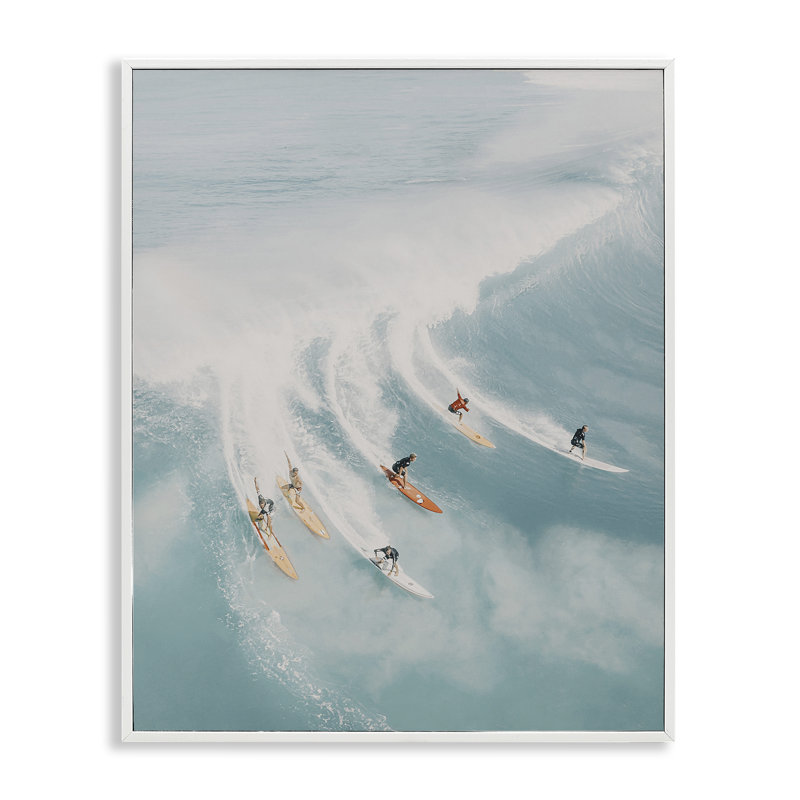 «Surfing Race Seascape», estampe numérique par LSR Design Studio, H 14 po x l 11 po