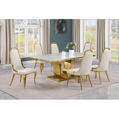 Ensemble de salle à manger rectangulaire L 78 po x l 42 po Kimoria