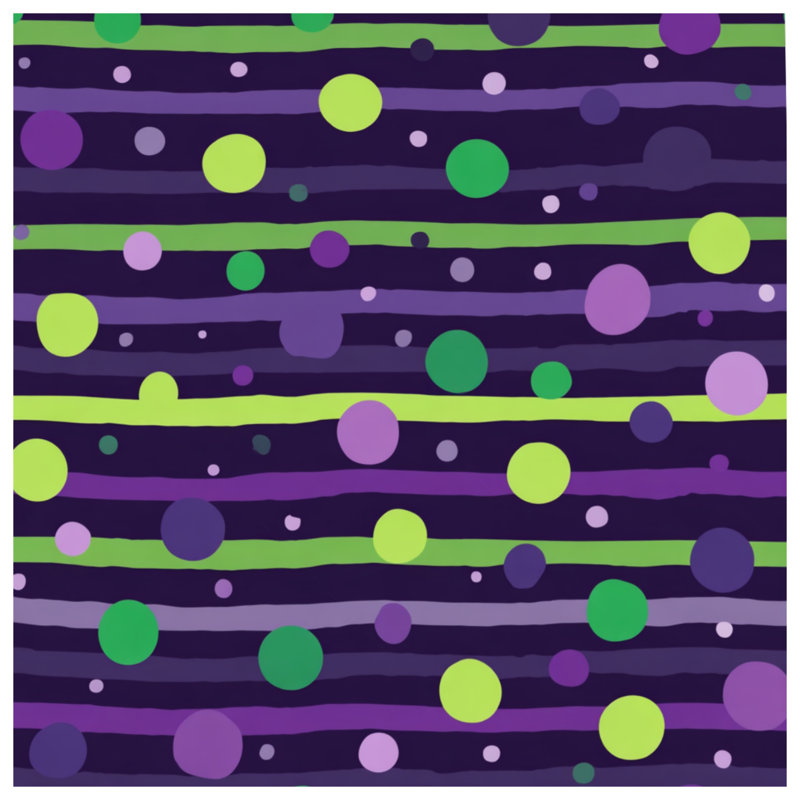 Édredon à rayures vert et mauve moderne, Très grand lit