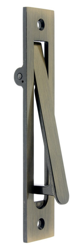 Solid Brass Edge Pull, Antique Brass