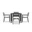 Pacifica Square 4 - Person Power Coated Aluminum Dining Set with Cushions-607368732-605776011