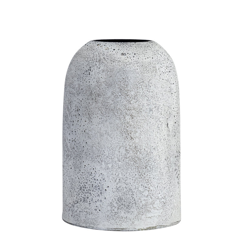 Antique Iron Gray Vase, Overall height- 12'' 