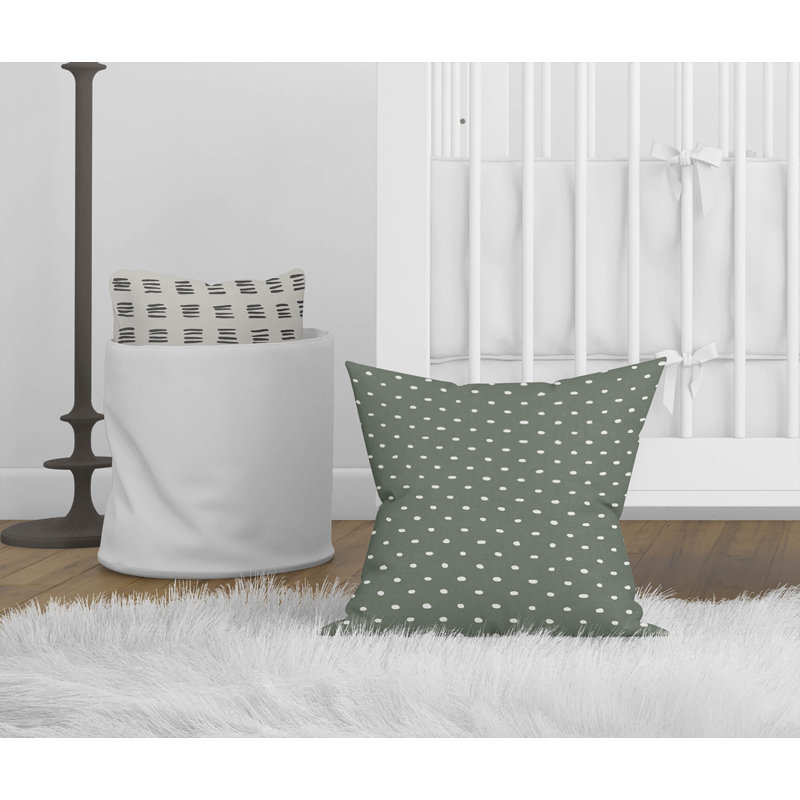 Teeny Tiny   Throw Pillow, Chimichurri/Green, 18''H x 18''W