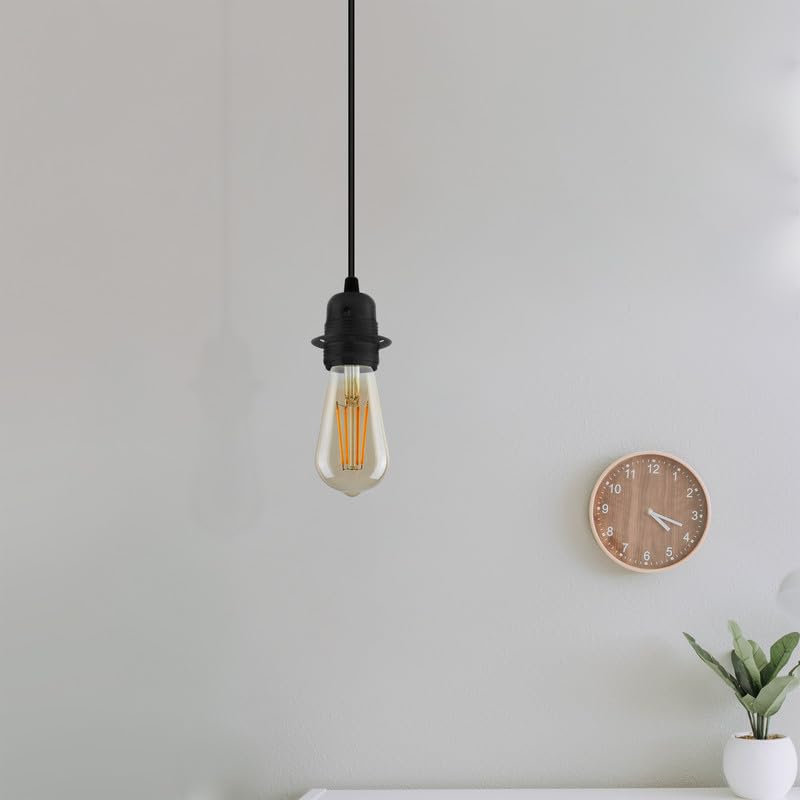 Vintage Threaded E27 Industrial Edison Screw Lamp Socket Holder for Pendant Lights, Wall Lights and DIY Lighting Projects