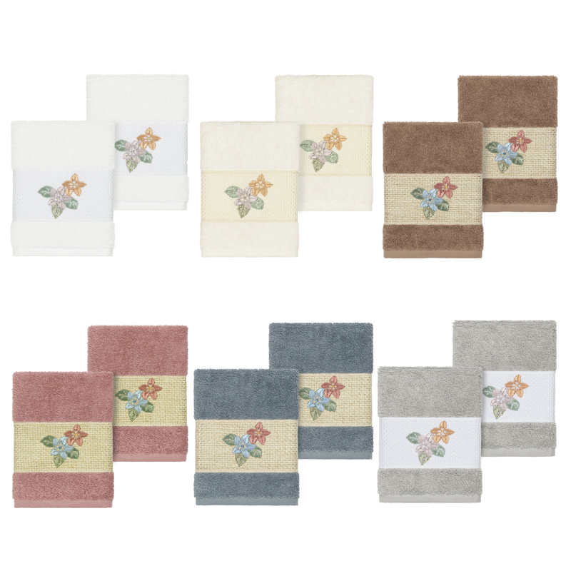 Débarbouillette en coton Caroline Caroline, Blanc