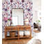 Rouleau de papier peint floral mauve pelez et collez 19,7 pi x 17,7 po Arragon
