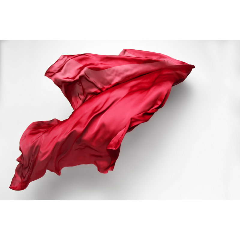 Red Fabric - Wrapped Canvas Print, 30cm H x 46cm W x 3.8cm D