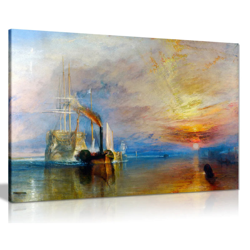J.M.W. Turner Fighting Temeraire - No Frame Painting on Canvas, 20cm H x 31cm W