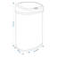 Hallum Steel Kitchen Trash Can - 58L
