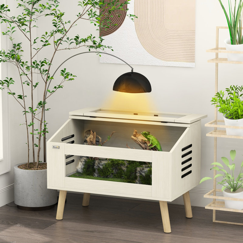 29 Gallon Reptile Tank With Air Flow System - Proper Ventilation Terrarium Customizable Layout For Enthusiasts
