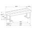 Banc rembourré capitonné Mira Vanilla Boucle