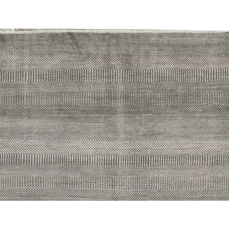 Tapis gris et cuivre noué à la main de haute qualité