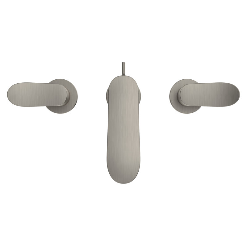 Double Handle Bathroom Faucet with Drain Assembly, Brushed Nickel