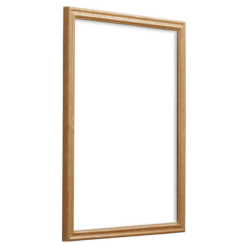 Cadre photo simple en bois biseauté, L 13 po x H 19 po, Brun naturel